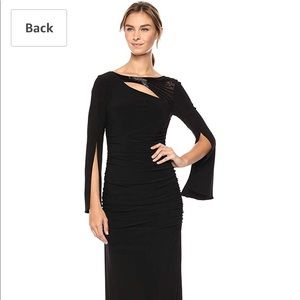 Adrianna Papell Beaded Neck Line Dress